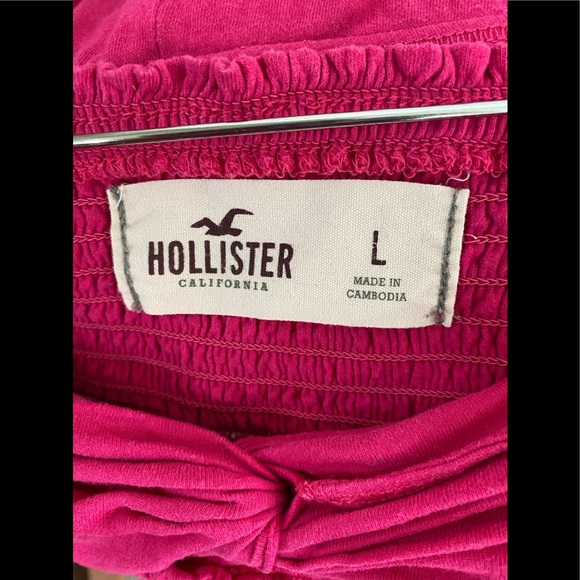 Hollister Strapless Sleeveless Cotton Romper Shorts Pink - Picture 4 of 7